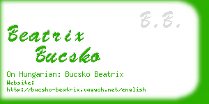 beatrix bucsko business card